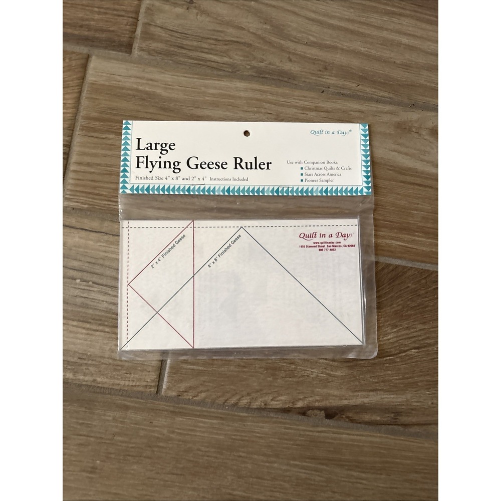 Quilt in a Day Large Flying Geese Ruler 4x8 and 2x4 Quilting Tool 2007 NEW
